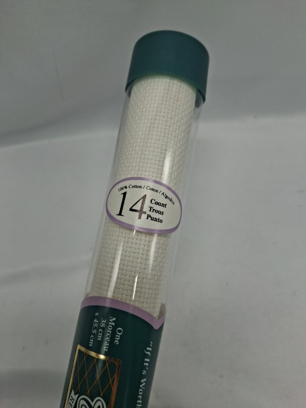 Charles Craft Classic Reserve White 14 Ct Aida Cloth 15” X 18”- Tube